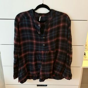 Free People plaid flannel
